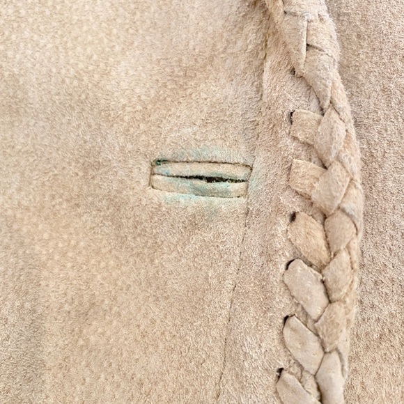 Preston & York Lg Genuine Suede Western/ Rockabilly Jacket Blazer Tan Whipstitch - Picture 7 of 14